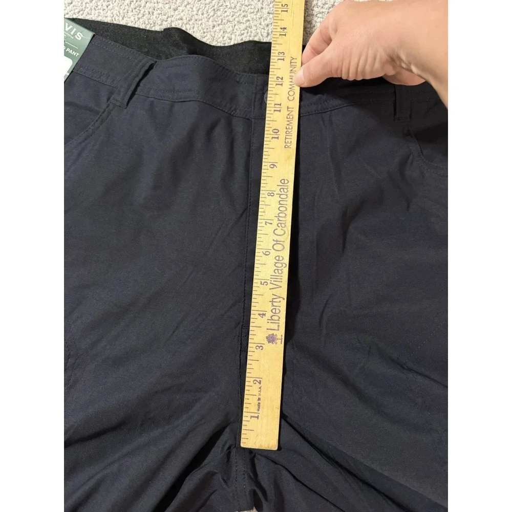 ORVIS Fleece Lined Pants Black Stretch Men's Size 40x30 Fishing Water Repellent